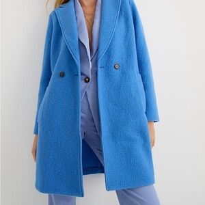 J. Crew Vibrant Blue Wool Teddy Jacket